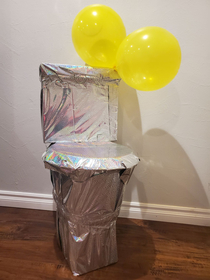 So I wrapped my brothers present as a toilet for his th birthday