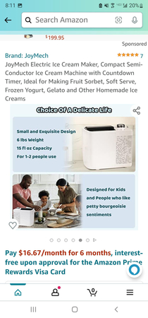 So Im looking at ice cream makers on Amazon