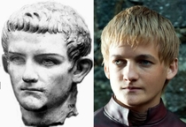 So in this picture we got a phenomenally sadistic and crazy ruler born out of incest who put an animal in a high position of power Oh and the other kid is Joffrey Baratheon