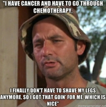 So my cancer sick friend dropped this one on me the other day