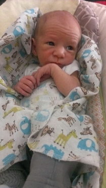 So my friends baby looks like Gandalf the White