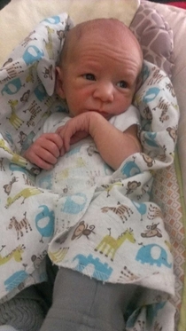 So my friends baby looks like Gandalf the White