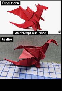 So my nephew likes Godzilla found out I suck at origami