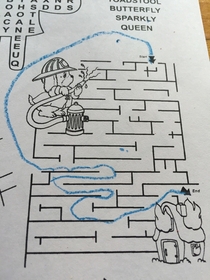 So my six year old did this maze