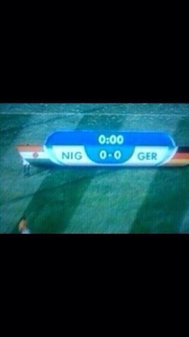 So Nigeria and Germany are playing today