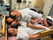 So Someone thought that this would be the perfect picture to use to auction off some first aid Mannequins