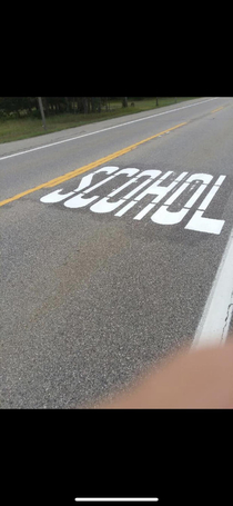 So they repainted the school zones in my town