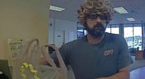 So this dude in my hometown robbed a Kroger Suntrust Bank yesterday a disguise was attempted