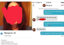 So this guy matched his professor on Tinder