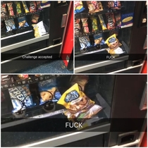 So this happened to my friend when he tried to improvise at the vending machine