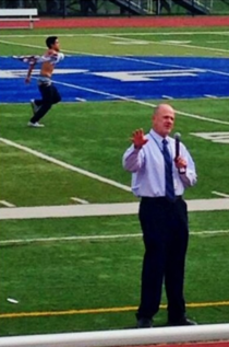 so today my school had its first pep rally Some kid got paid  to go streaking My principal who was giving a speech turned around went OH SHIT and started chasing him