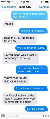 So you dont want to trade