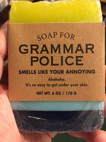 Soap for Grammar Police