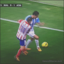 Soccer player fakes injury 