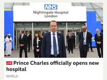 Social distancing makes the opening of the Nightingale hospital look like an album cover