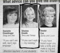 Solid advice from all three