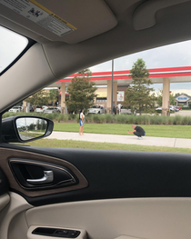 Some days just call for a hot modeling sesh in front of a gas station