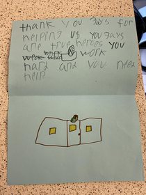 Some kids sent letters to the hospital for the holidays