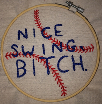 Some nice cross stitch in honor of Dodgers pitcher Joe Kelly