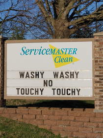 Some words of wisdom from a local cleaning service