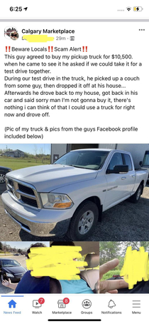 Somebody attempted to sell a truck in the city I live in