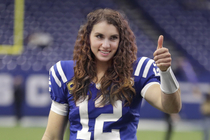 Somebody turned NFL QBs into women Andrew Luck looks like the type of girl that you wake up in the middle and the night and shes waiting for you in the kitchen with a knife