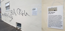 Someone added artist notes to shit graffiti in Brighton