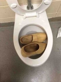 Someone clogged the toilet