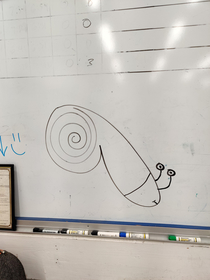 Someone drew a snail