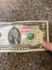 Someone gave me this  bill at work today