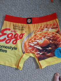 someone gifted me eggo waffles underwear