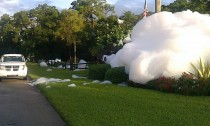 Someone got creative with our community fountain this morning