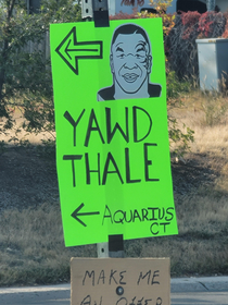 Someone in my neighborhood getting creative with their signs