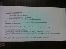 Someone in the office is serious about his coffee
