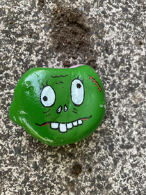 Someone keeps leaving stones like these around my village i love them with a passion