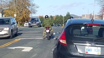 Someone left their bike in the middle of the road