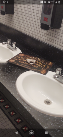 Someone left their ouija board in my hs bathroom