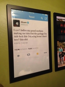 Someone made  cents tweet into a poster