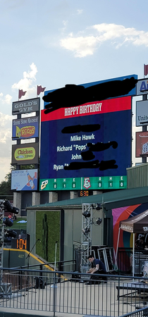 Someone paid  dollars for this name to be used during the happy birthday screen