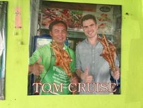 Someone pretended to be Tom Cruise at this chicken shop in Thailand