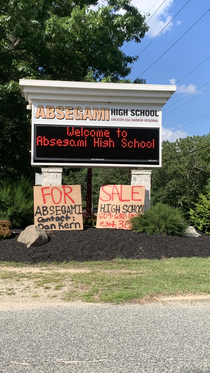 Someone put our local high school for sale