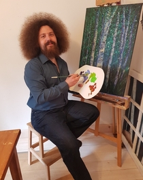Someone tells me I look like Bob Ross at least once a week So on my last video shoot I embraced it