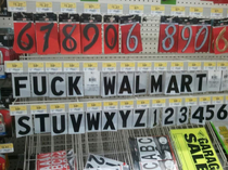 Someone wasnt happy to be at walmart