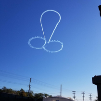 Someones having a little fun with their skywriting