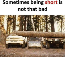 Sometimes being short is not bad