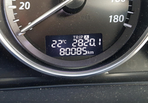 Sometimes Im an adult Sometimes I stop the car to take a pic of my kms