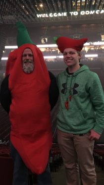 Son asked me to dress up as a chili pepper for a Red Hot Chili Peppers concert back in  so naturally I did