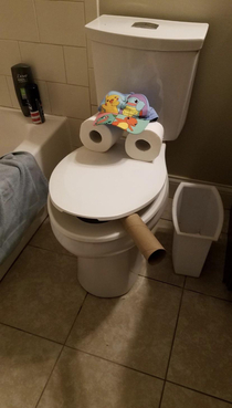 Son called me into the bathroom today he said his toilet was smoking