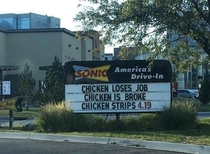 Sonic helping out the chickens in need