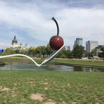 Sorry Norway but Minneapoliss giant spoon sculpture comes with a cherry on top